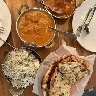 Fish Tikka Masala &amp; Lamb Tikka Masala with Garlic Naan