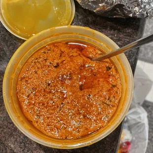 More oily than sauce