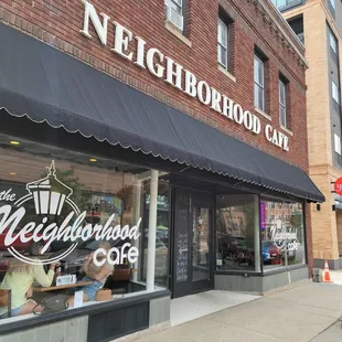 Here is what it looks like from the outside when they are actually open