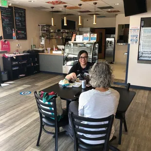 Inside dining now open!