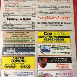 menu, sushi and sashimi