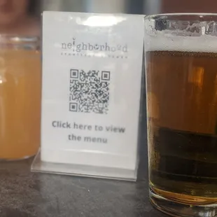 Guava Cider (left), Pilsner (right)