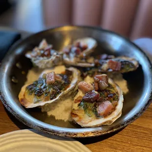 Broiled oysters Rockefeller ($14)