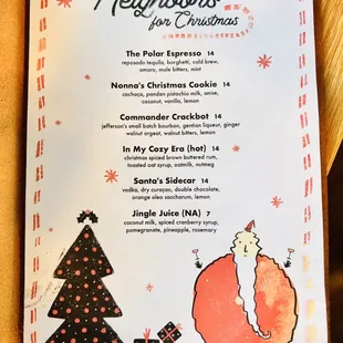 holiday menu