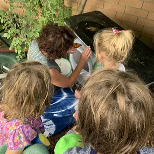 Donna is the sweetest! Releasing a butterfly with my girls that we named Lily ... great shop with great owners!!