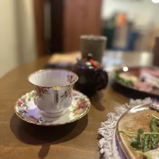 Lavender and rose tea