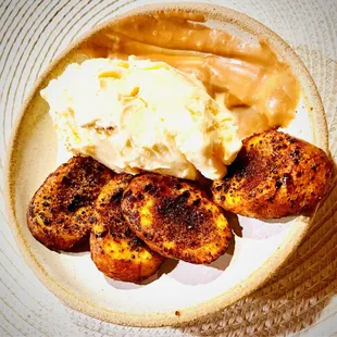 Plantains with Ice Cream