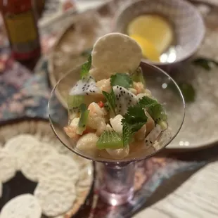 Shrimp scallop ceviche. My favorite item on the menu!
