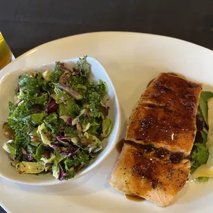 Salmon and kale slaw