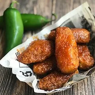 Jalapeno Poppers with Habanero Soyum sauce