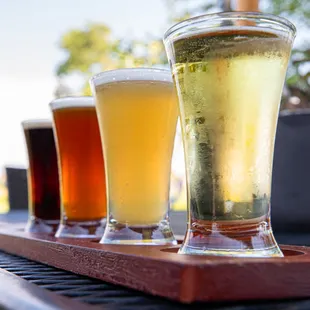 A rainbow of beers. Cheers!
