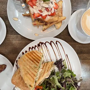 French toast and Italian chicken panini