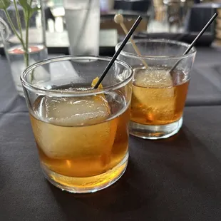 two glasses of cocktail