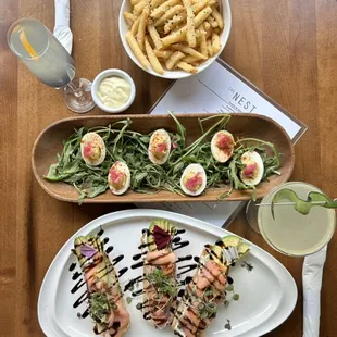 food, sushi and sashimi