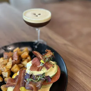 Cowboy Benedicts with espresso Martini