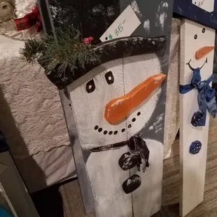 Wooden Snowmen