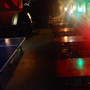 Lower room with access to outside and ping long