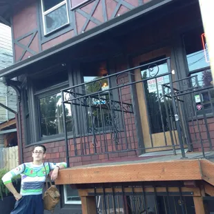 The front of the building.