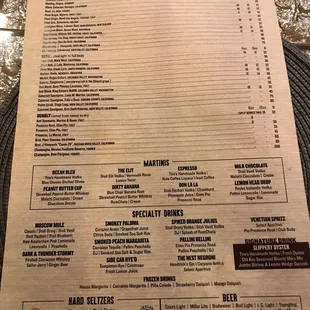 Menu back