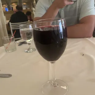 Super big glass of wine