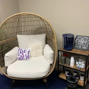 Coffee &amp; comfy chairs! Heck yes!