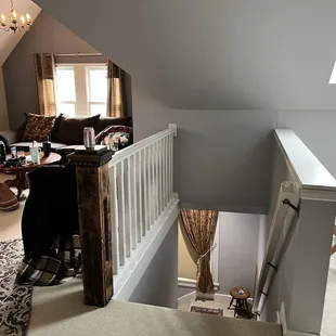 Staircase coming in or going out of suite