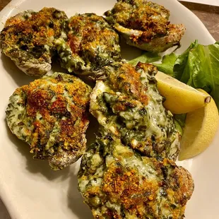 Oysters Rockefeller (a slight sweetness is detectable)