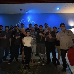 All of us with George and the staff.