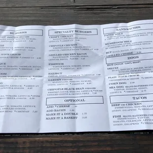 2021 menu