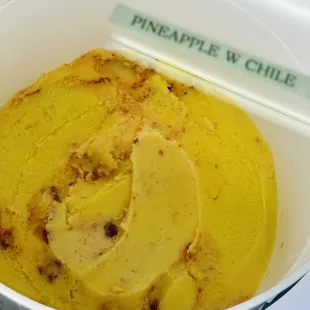 Pineapple w/ Chile ice cream!