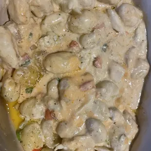 Gnocchi with crab and Gorgonzola