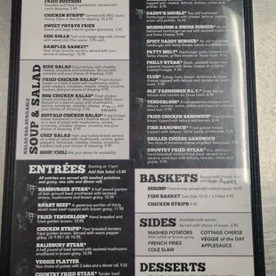 the menu