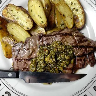 MARINATED SKIRT STEAK W/CHIMICHURRI