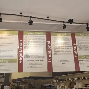 sushi and sashimi, menu