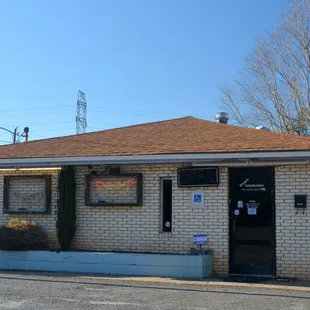 the front of the restaurant