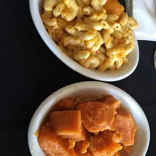 Yams and Mac &amp; Cheese