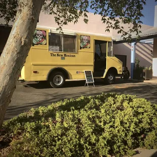 a yellow food truck