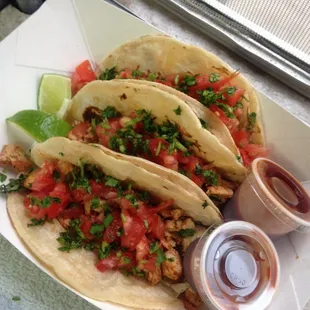 Customized street tacos
