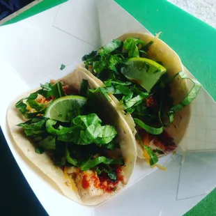 Chile-Lime chicken tacos