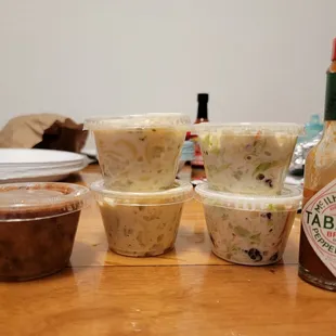 Miniscule Family Meal sides that came with our order