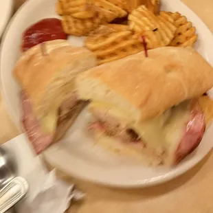 Loaded "Cubano" really good waffle fries