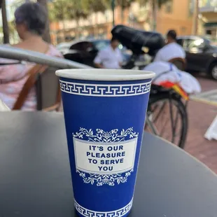 Outside seating is nice