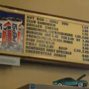 the menu