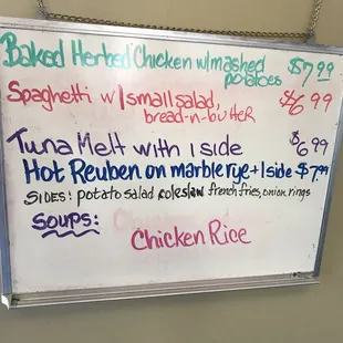 Daily specials
