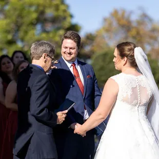 Newland Barn Wedding October 21, 2023  Photos by Tom Keene LAdigitalPhoto.com  Listening closely
