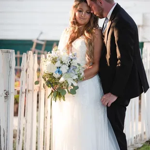On the side of the barn during Golden Hour
