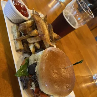 Mushroom and Pepper Burger