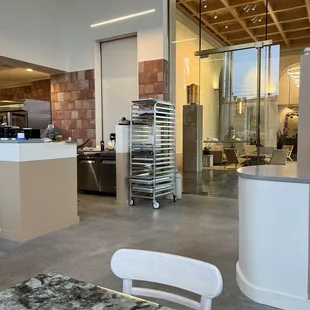 Entrance from the bank area.