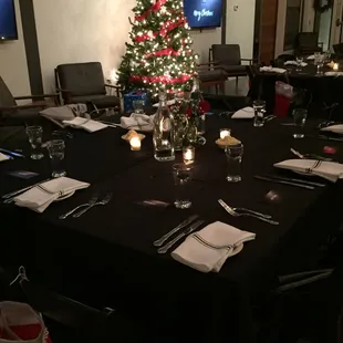 A Christmas party in The Commons.