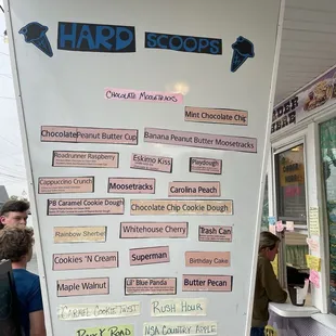 Flavors menu